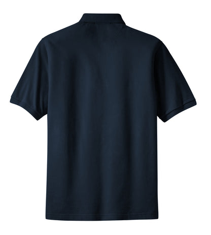 Port Authority Heavyweight Cotton Pique Polo with Pocket.  K420P Navy