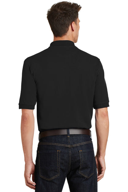 Port Authority Heavyweight Cotton Pique Polo with Pocket.  K420P Black