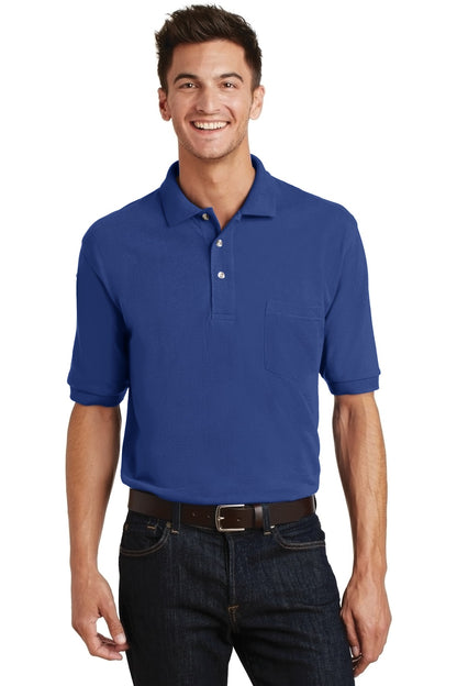 Port Authority Heavyweight Cotton Pique Polo with Pocket.  K420P Royal