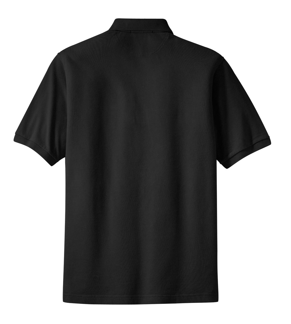 Port Authority Heavyweight Cotton Pique Polo.  K420 Black