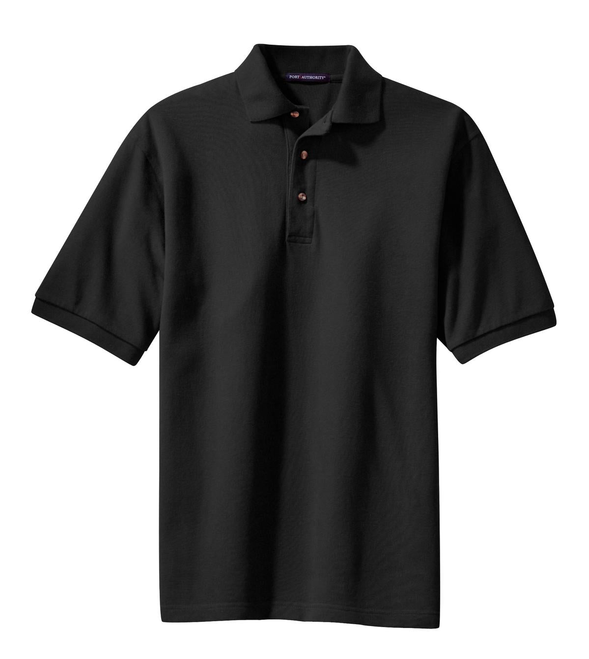 Port Authority Heavyweight Cotton Pique Polo.  K420 Black