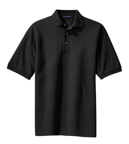Port Authority Heavyweight Cotton Pique Polo.  K420 Black