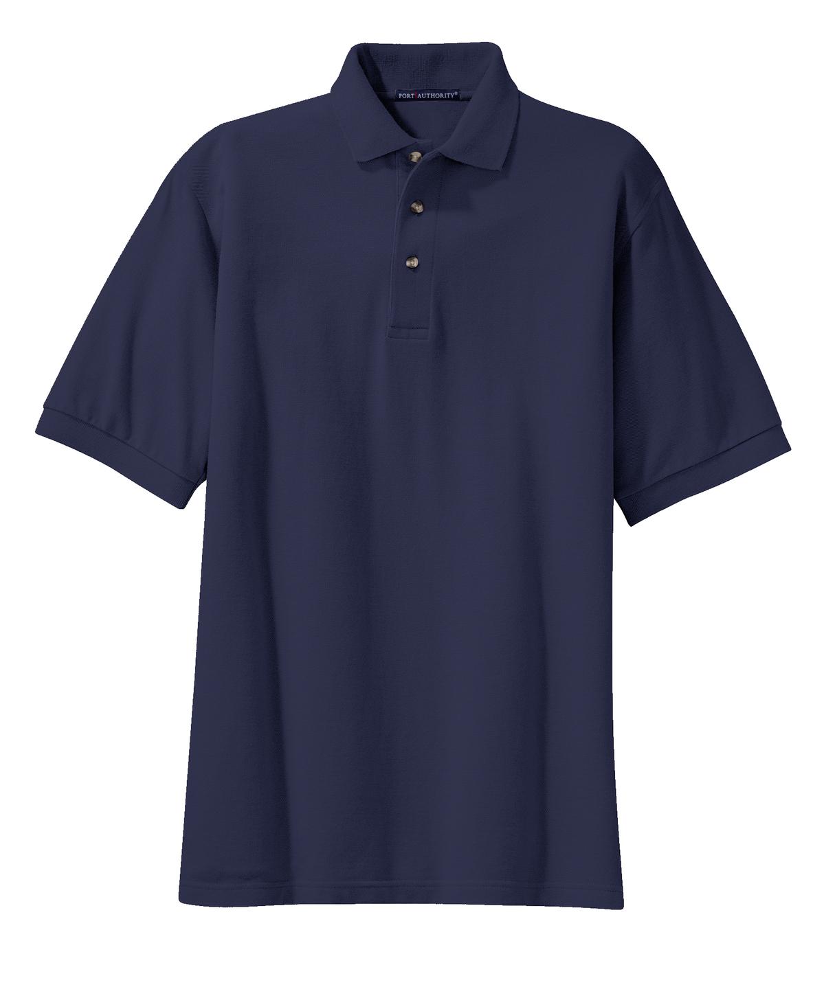 Port Authority Heavyweight Cotton Pique Polo.  K420 Navy