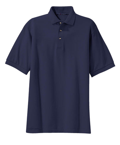 Port Authority Heavyweight Cotton Pique Polo.  K420 Navy