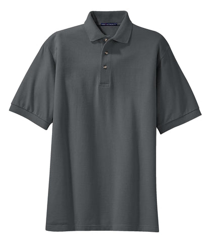 Port Authority Heavyweight Cotton Pique Polo.  K420 Steel Grey