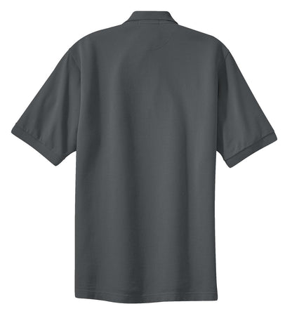 Port Authority Heavyweight Cotton Pique Polo.  K420 Steel Grey