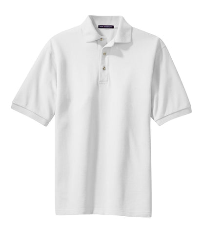 Port Authority Heavyweight Cotton Pique Polo.  K420 White