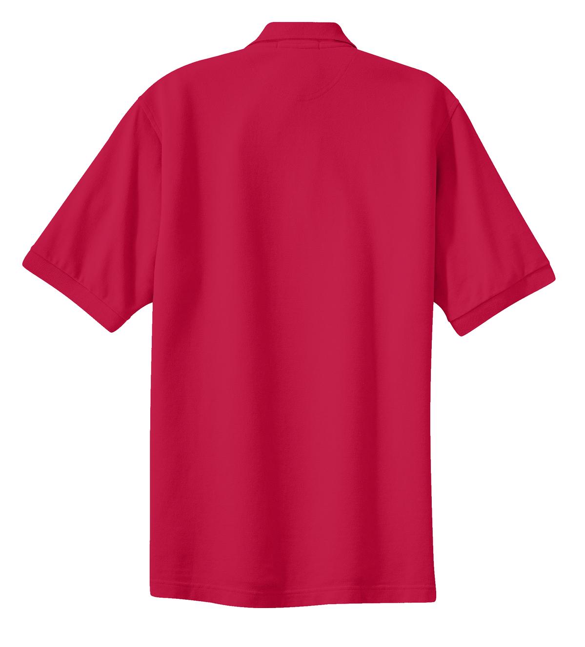 Port Authority Heavyweight Cotton Pique Polo.  K420 Red