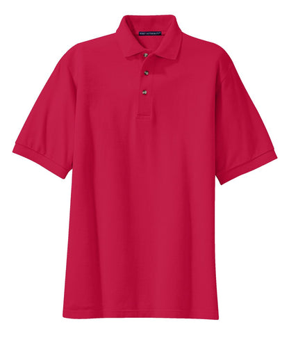 Port Authority Heavyweight Cotton Pique Polo.  K420 Red