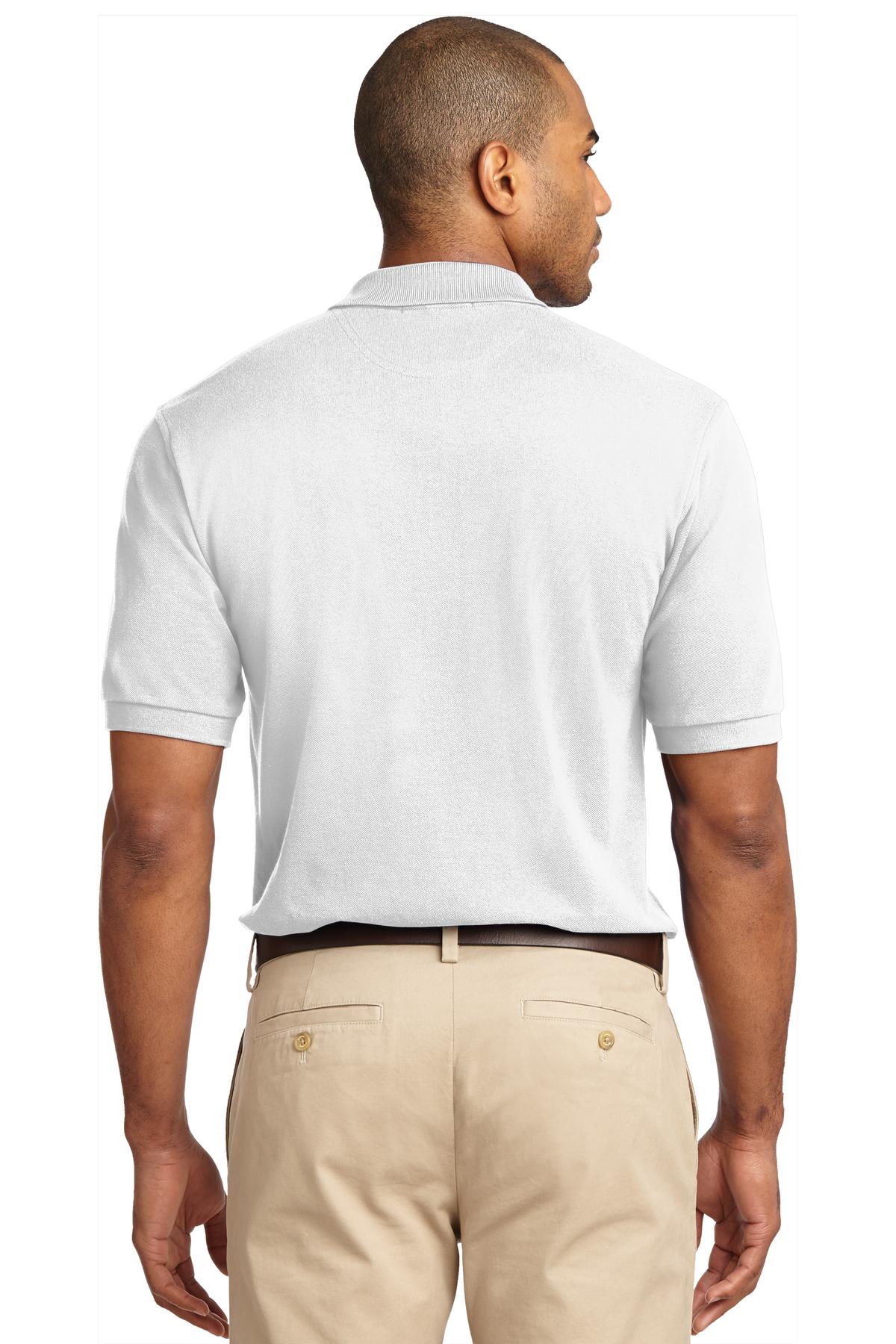 Port Authority Heavyweight Cotton Pique Polo.  K420 White
