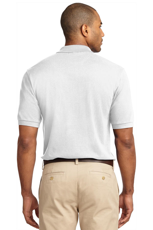 Port Authority Heavyweight Cotton Pique Polo.  K420 White