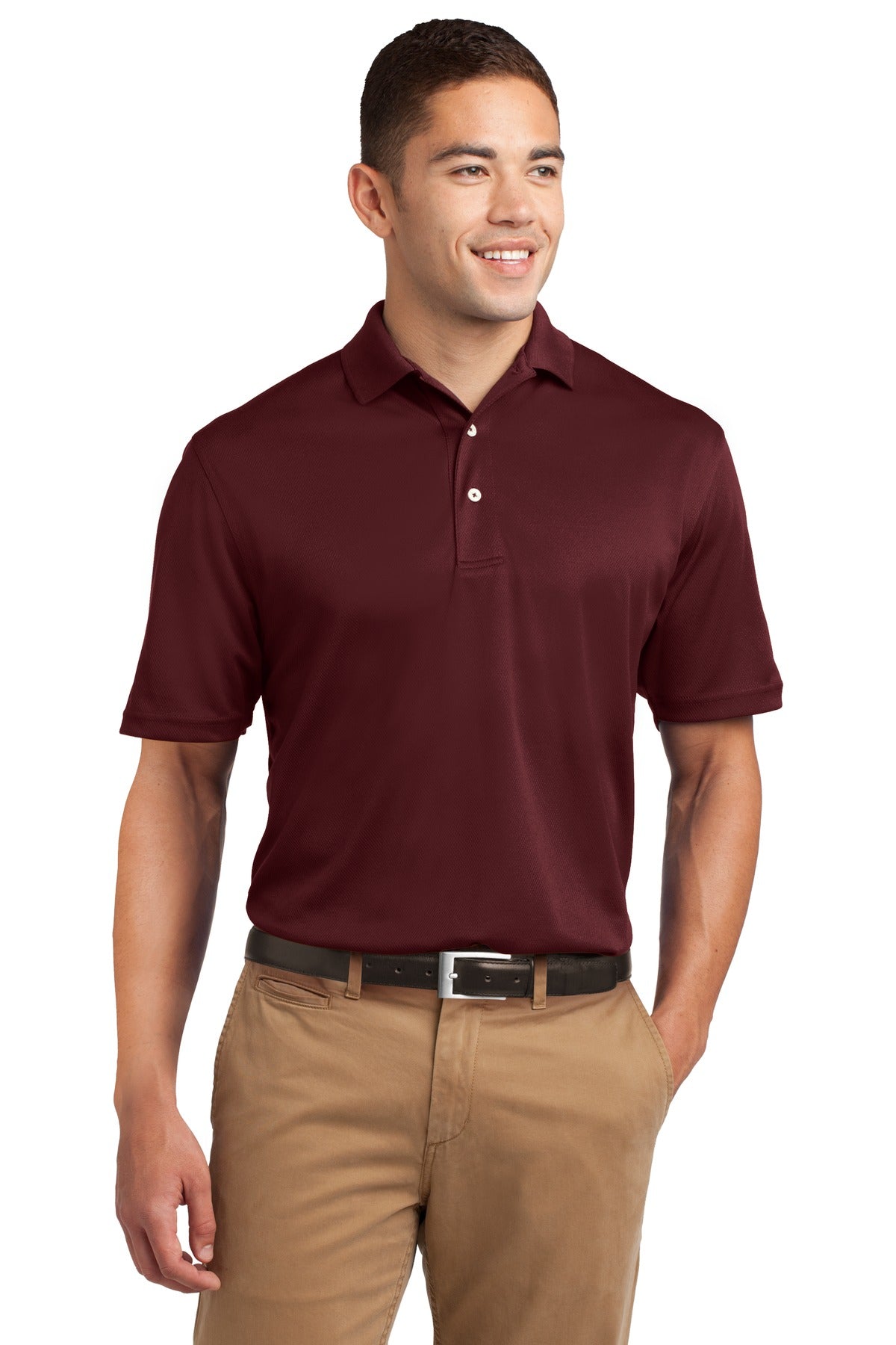 Sport-Tek Dri-Mesh Polo.  K469 Maroon