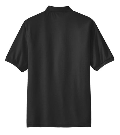 Port Authority Silk Touch Polo with Pocket.  K500P Black