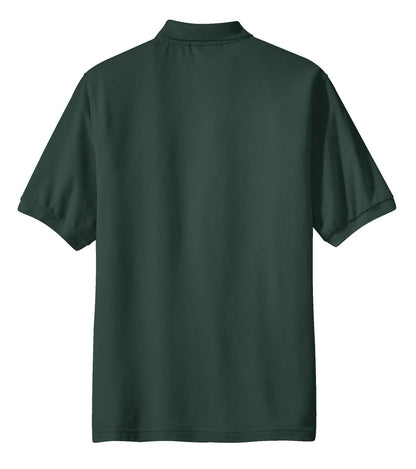 Port Authority Silk Touch Polo with Pocket.  K500P Dark Green