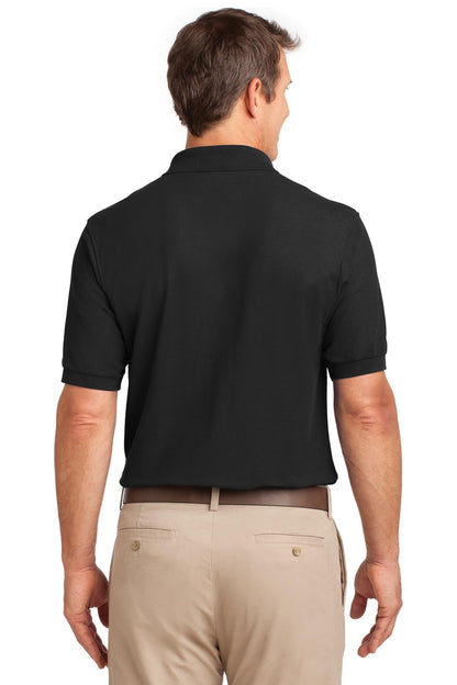 Port Authority Silk Touch Polo with Pocket.  K500P Black