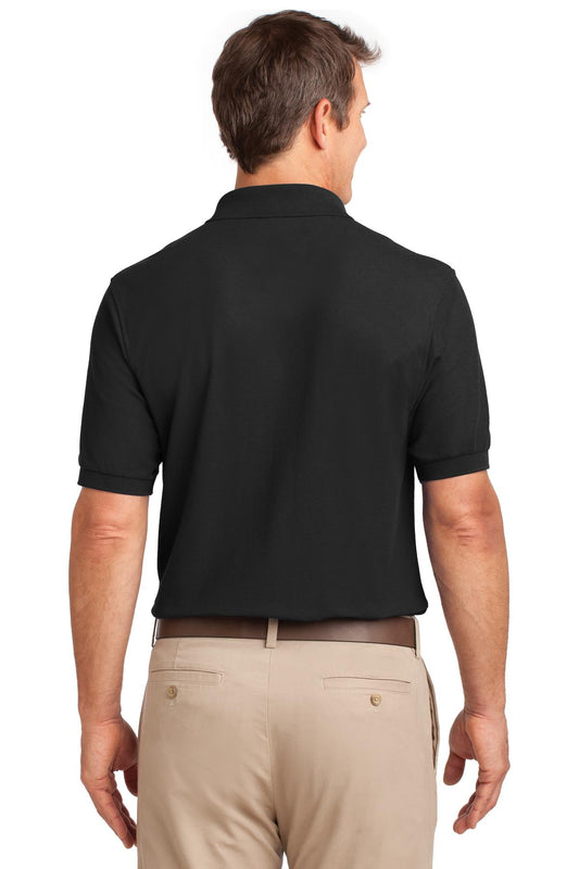 Port Authority Silk Touch Polo with Pocket.  K500P Black