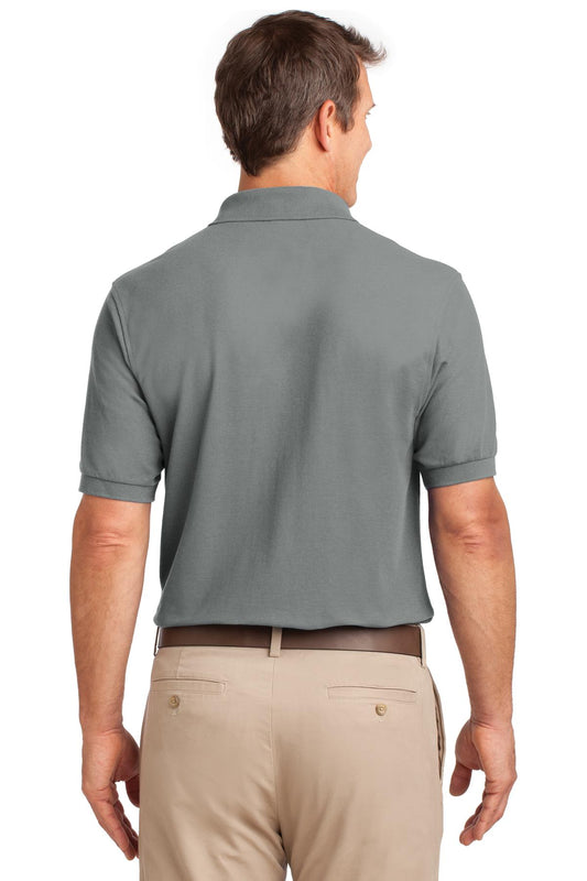 Port Authority Silk Touch Polo with Pocket.  K500P Cool Grey