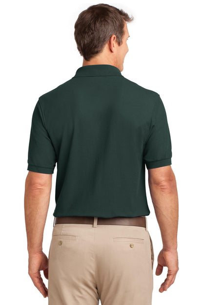 Port Authority Silk Touch Polo with Pocket.  K500P Dark Green