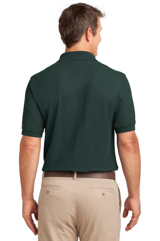 Port Authority Silk Touch Polo with Pocket.  K500P Dark Green
