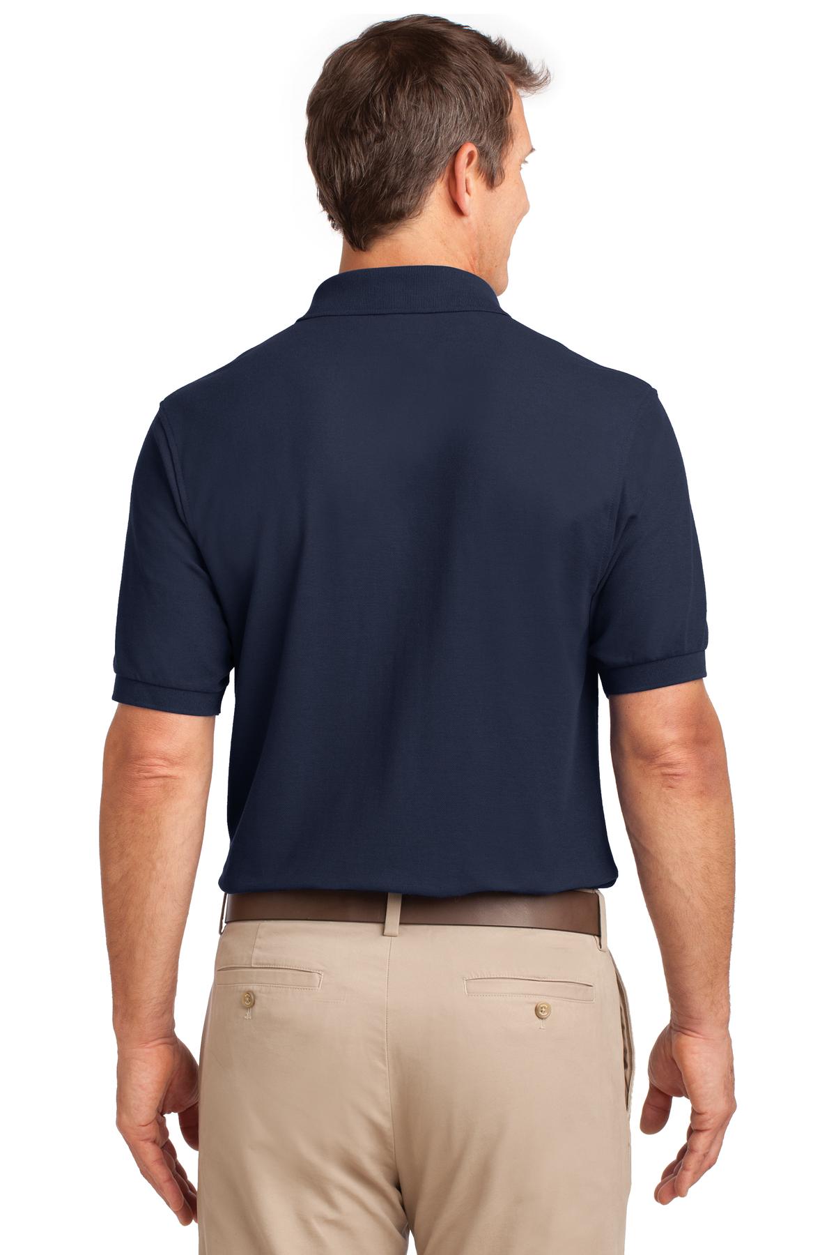 Port Authority Silk Touch Polo with Pocket.  K500P Navy