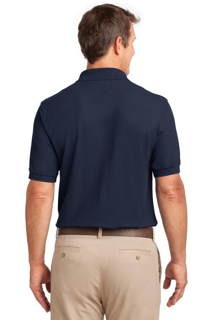 Port Authority Silk Touch Polo with Pocket.  K500P Navy