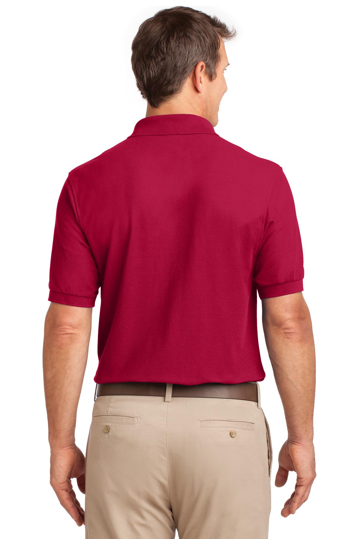 Port Authority Silk Touch Polo with Pocket.  K500P Red