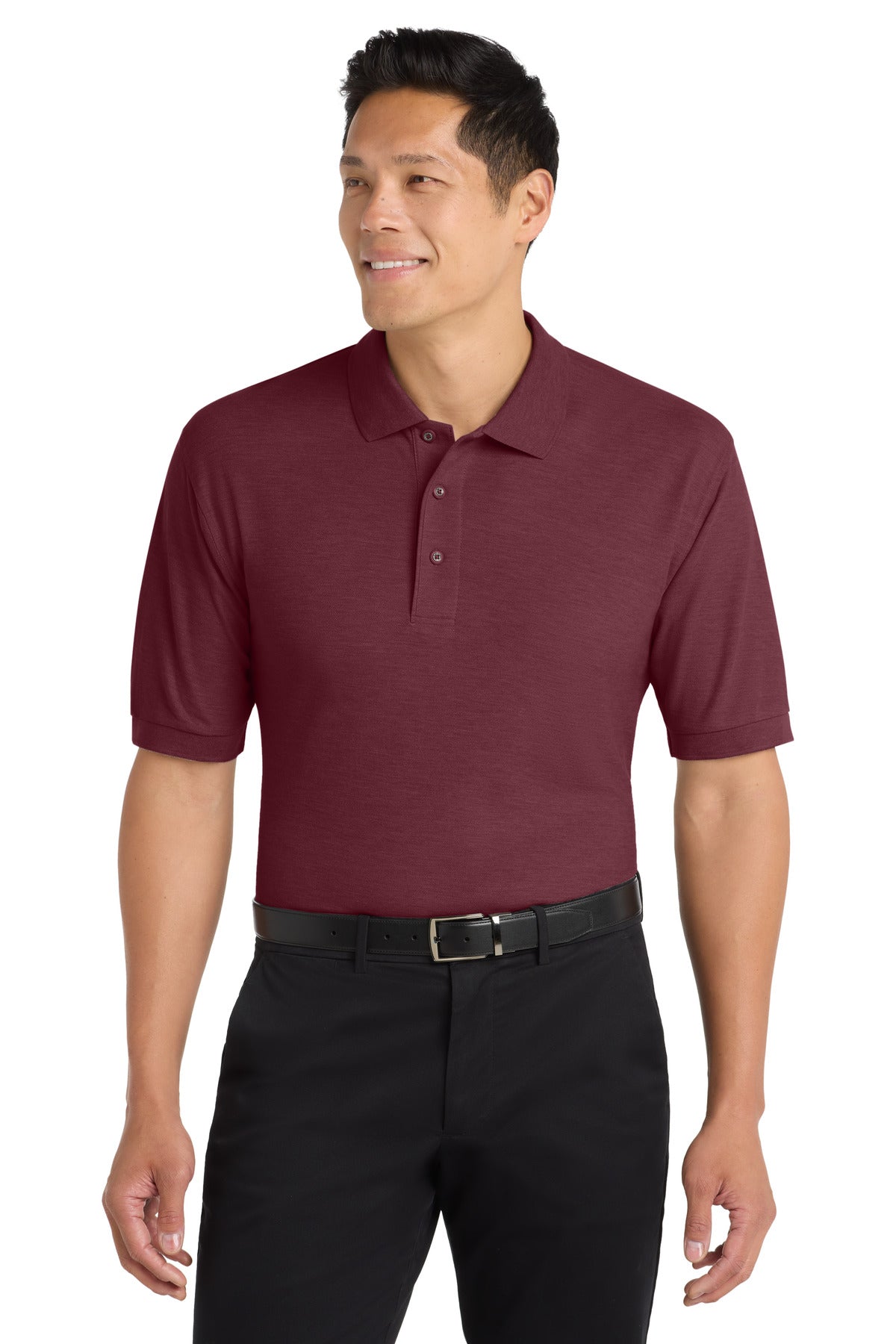 Port Authority Silk Touch Polo K500 Burgundy