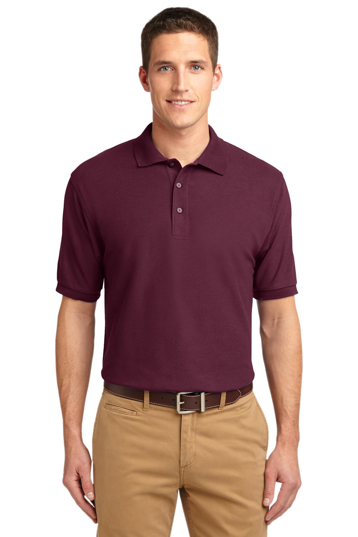 Port Authority Silk Touch Polo K500 Burgundy