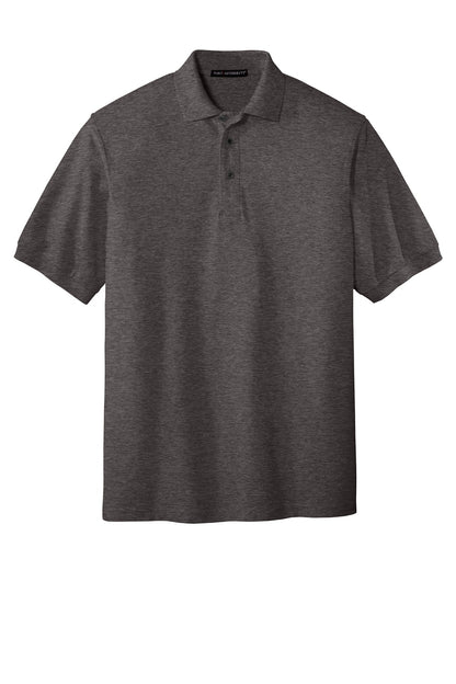 Port Authority Silk Touch Polo K500 Charcoal Heather Grey