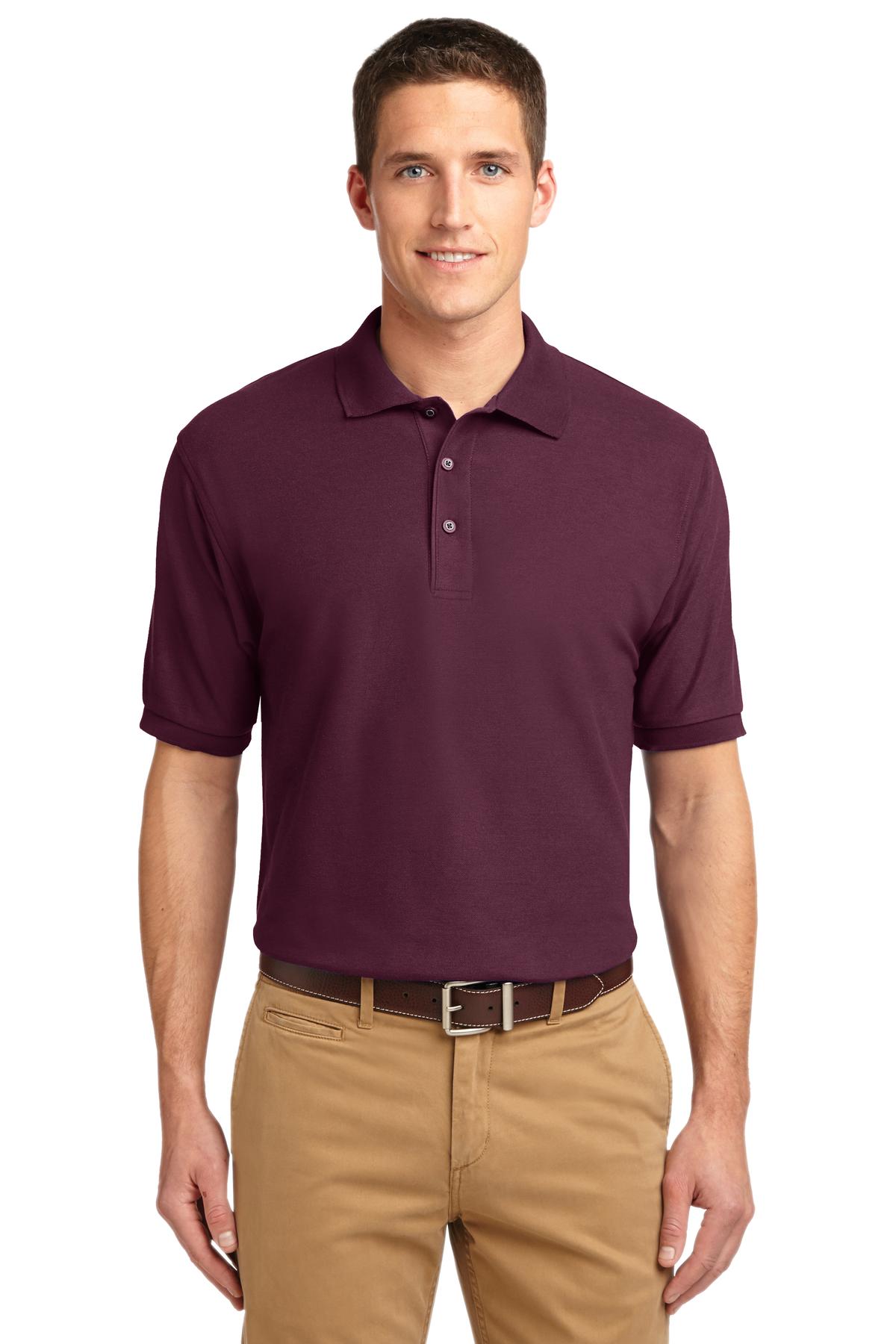 Port Authority Silk Touch Polo K500 Maroon