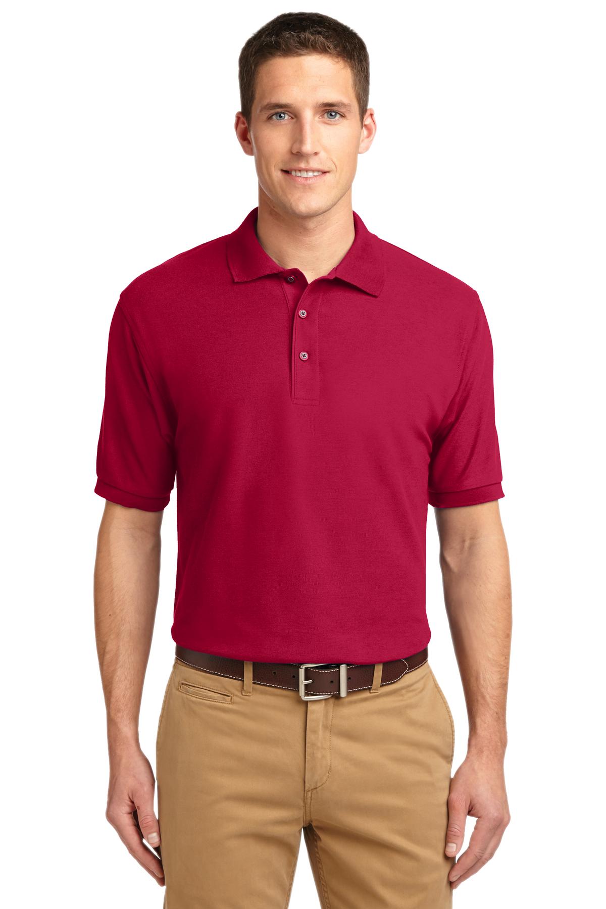 Port Authority Extended Size Silk Touch Polo K500ES Red