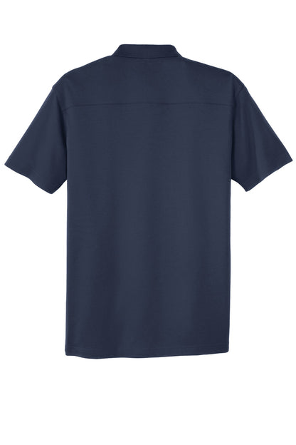 Port Authority Silk Touch Interlock Performance Polo. K5200 Navy