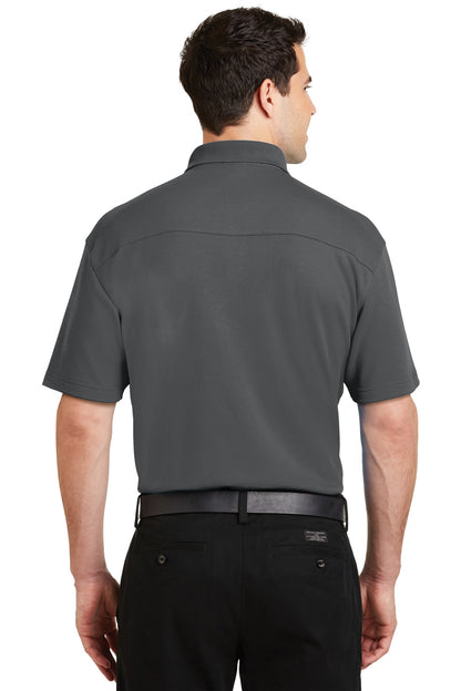 Port Authority Silk Touch Interlock Performance Polo. K5200 Sterling Grey