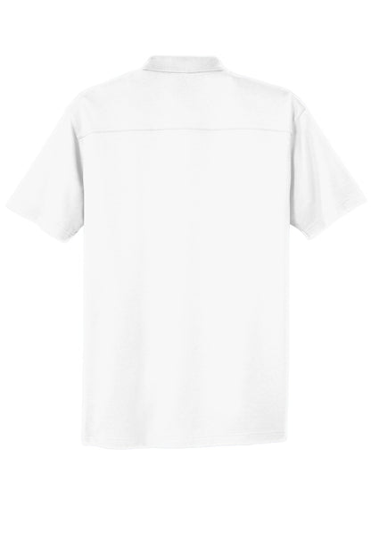 Port Authority Silk Touch Interlock Performance Polo. K5200 White