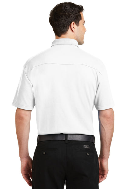 Port Authority Silk Touch Interlock Performance Polo. K5200 White