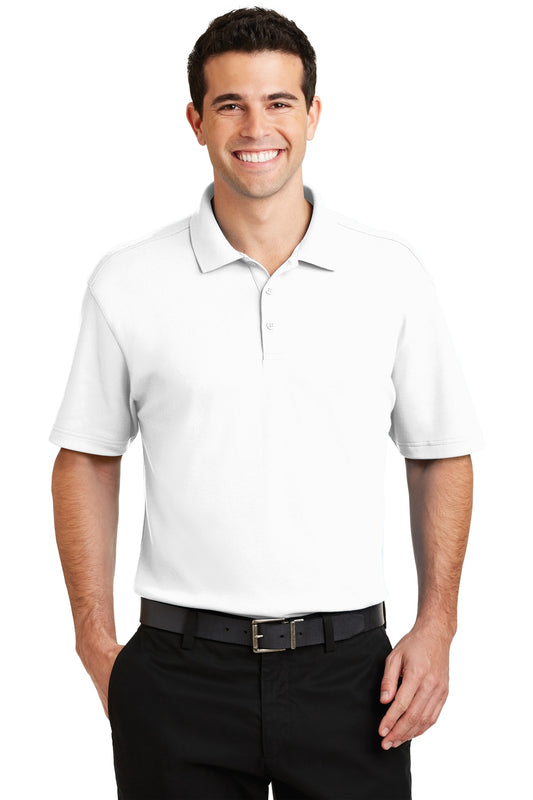 Port Authority Silk Touch Interlock Performance Polo. K5200 White