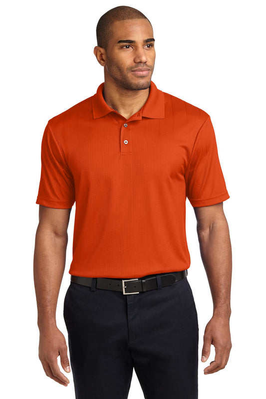 Port Authority Performance Fine Jacquard Polo. K528 Autumn Orange