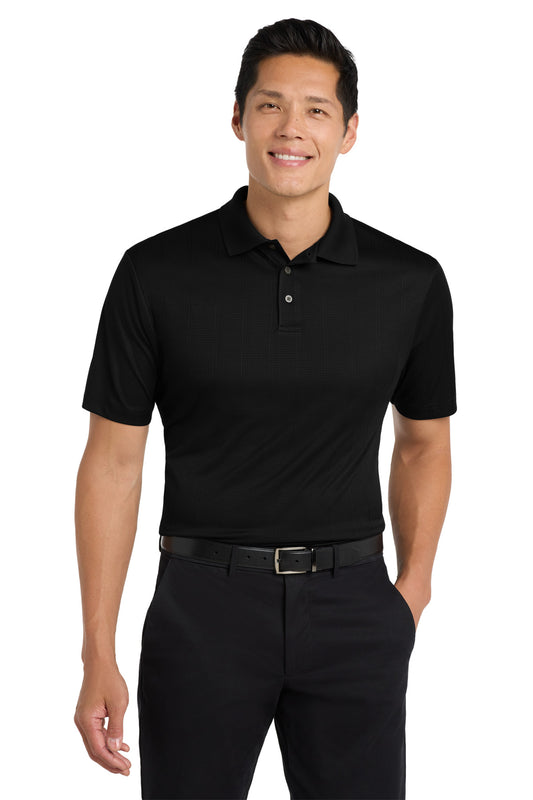 Port Authority Performance Fine Jacquard Polo K528 Black