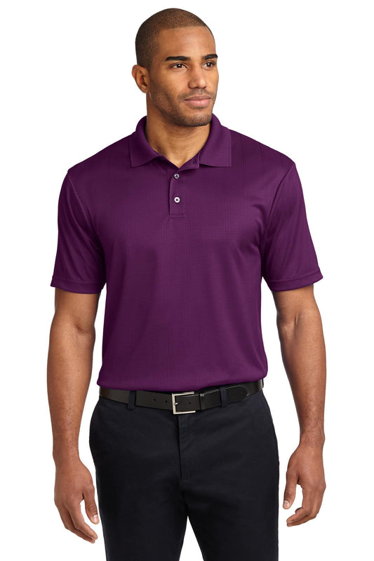 Port Authority Performance Fine Jacquard Polo. K528 Violet Purple