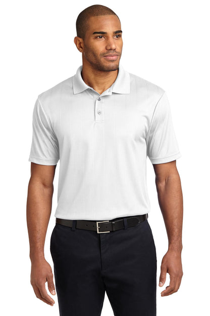 Port Authority Performance Fine Jacquard Polo. K528 White
