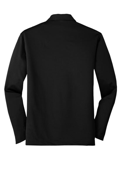 Port Authority Silk Touch Performance Long Sleeve Polo. K540LS Black