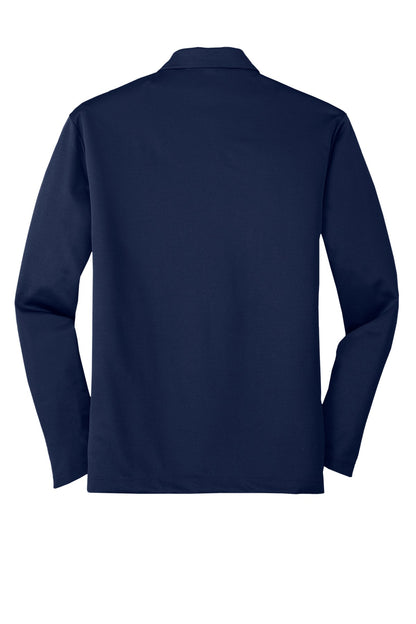 Port Authority Silk Touch Performance Long Sleeve Polo. K540LS Navy
