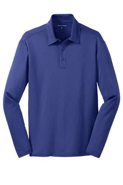 Port Authority Silk Touch Performance Long Sleeve Polo. K540LS Royal