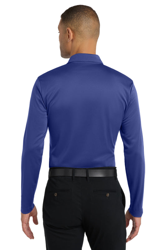 Port Authority Silk Touch Performance Long Sleeve Polo. K540LS Royal