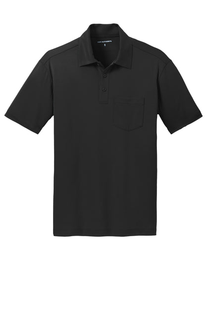 Port Authority Silk Touch Performance Pocket Polo. K540P Black