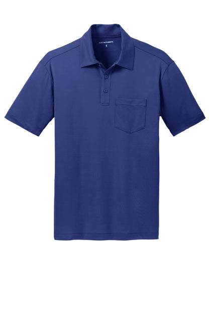 Port Authority Silk Touch Performance Pocket Polo. K540P Royal