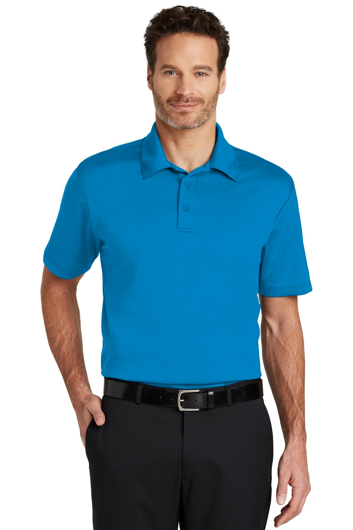 Port Authority Silk Touch Performance Polo. K540 Brilliant Blue