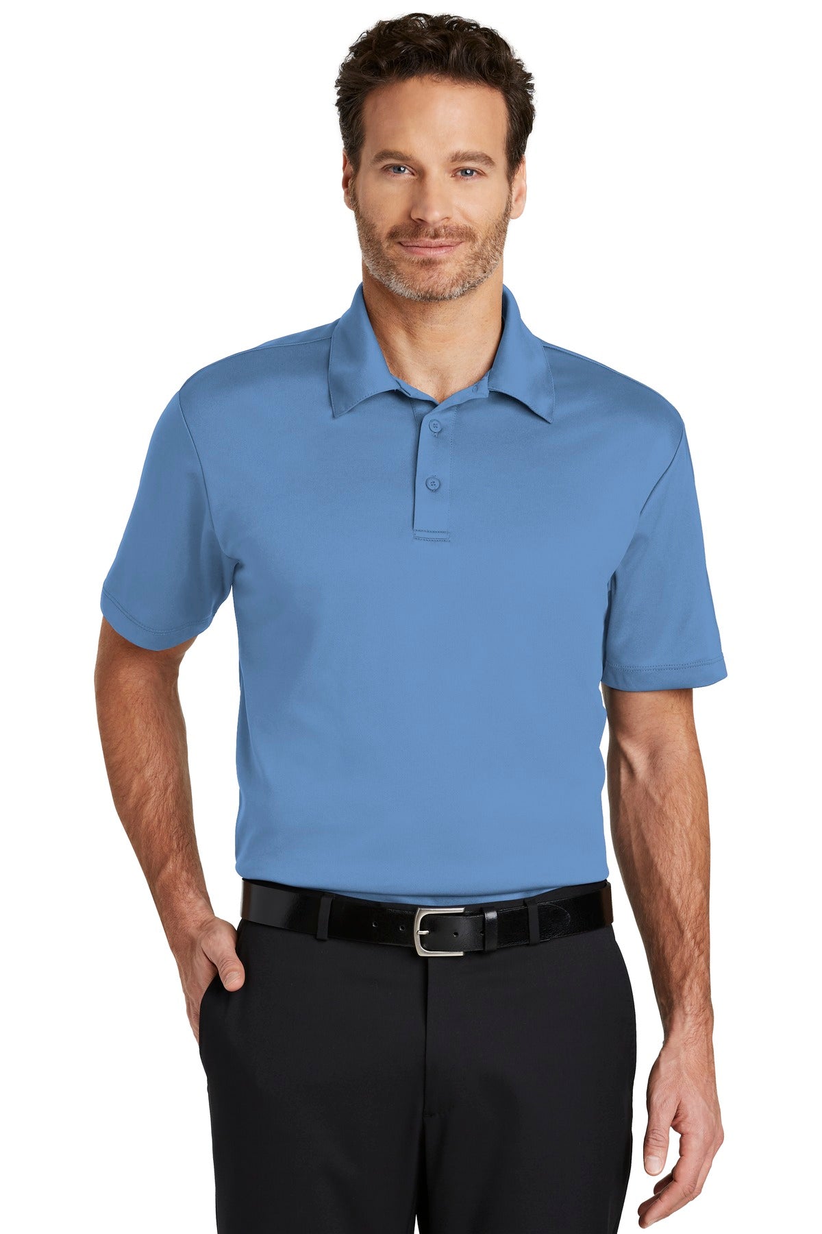Port Authority Silk Touch Performance Polo. K540 Carolina Blue