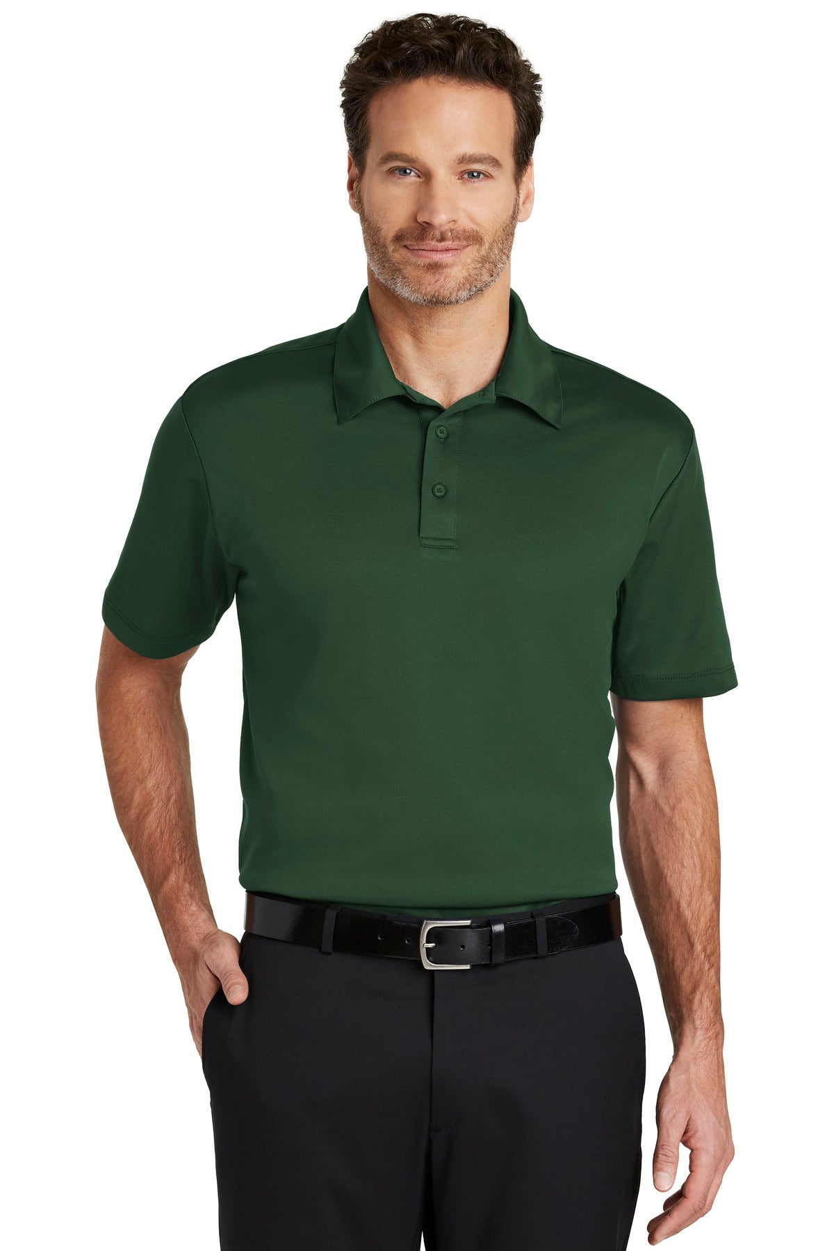 Port Authority Silk Touch Performance Polo. K540 Dark Green