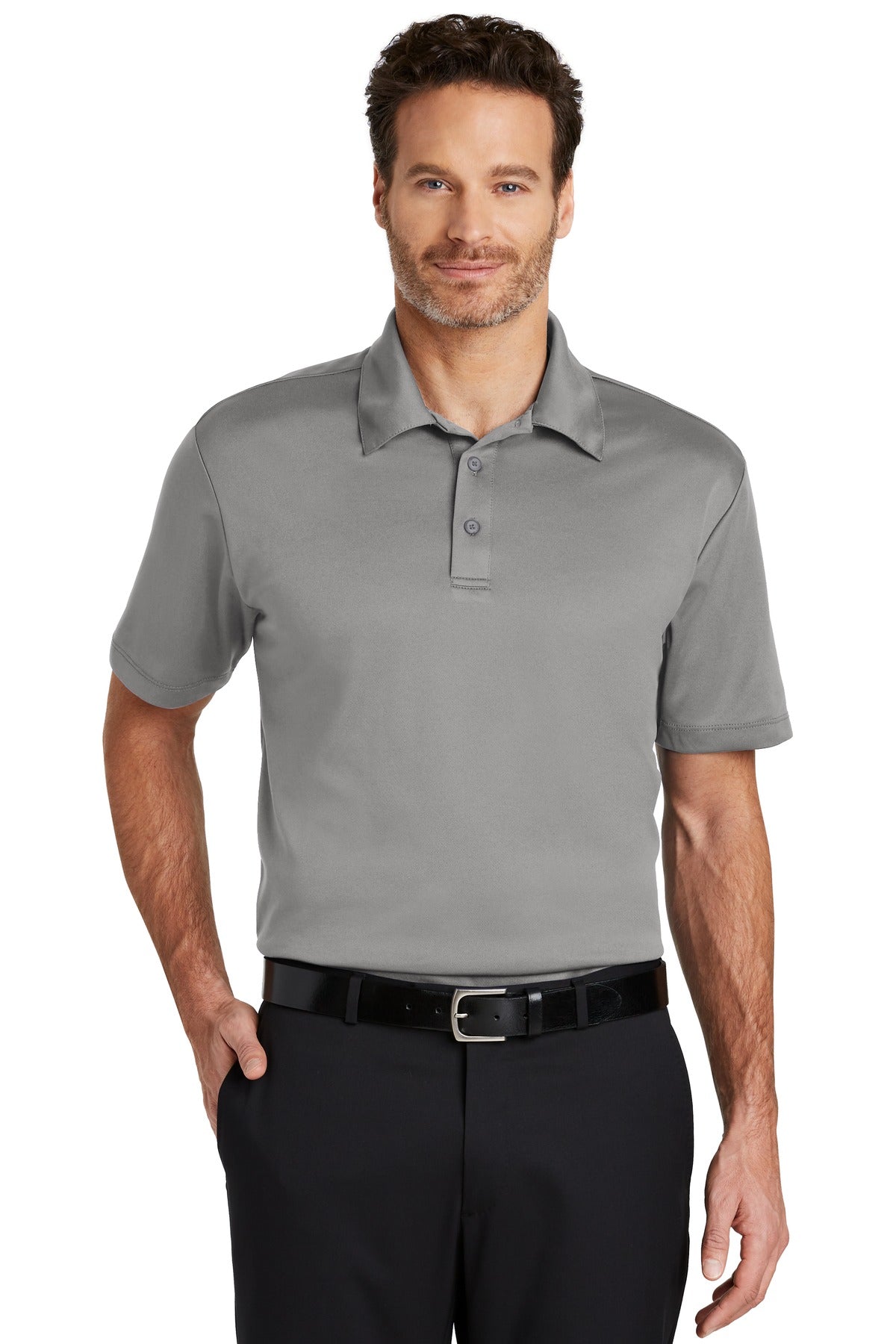 Port Authority Silk Touch Performance Polo. K540 Gusty Grey